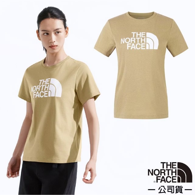 【The North Face】女 FLASHDRY 吸濕透氣排汗短袖圓領T恤.休閒套頭衫/8CK9-LK5 石卡其✿30E010